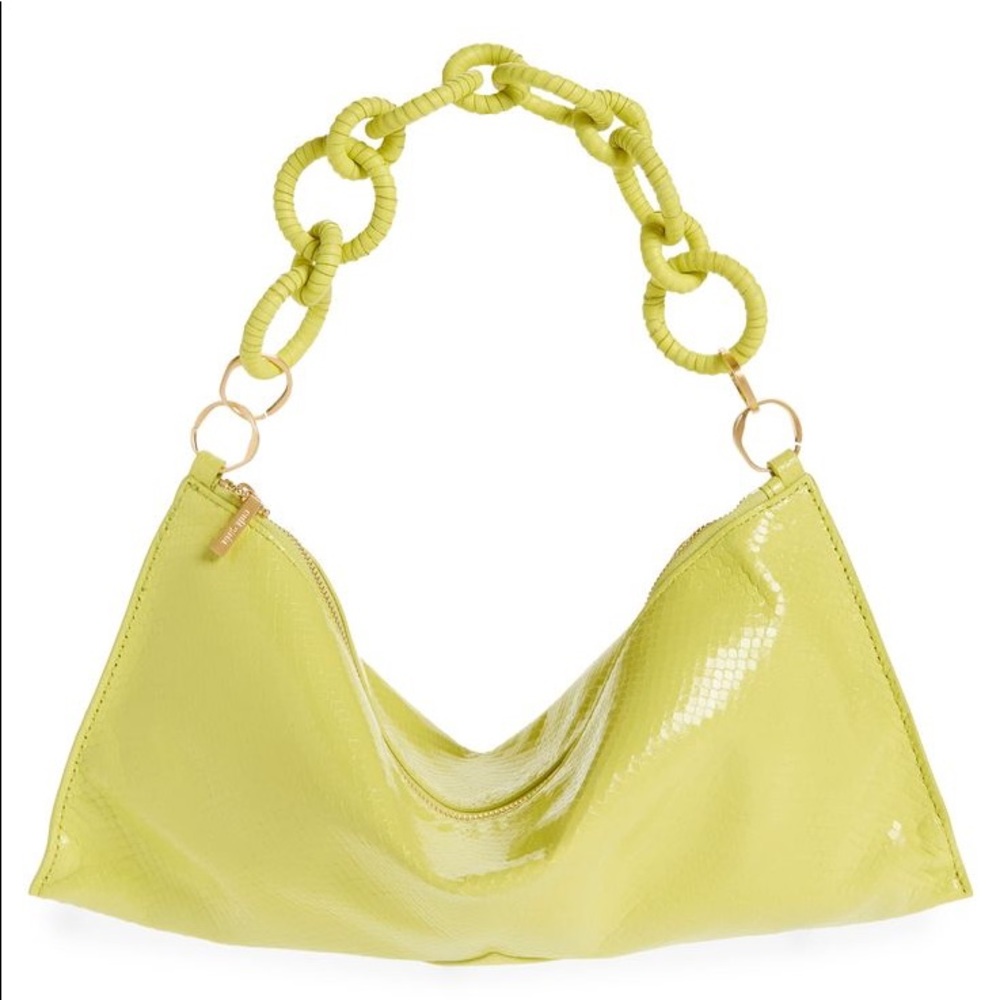 Cult Gaia Mini Hera Ring Snake-Embossed Leather Shoulder Bag
